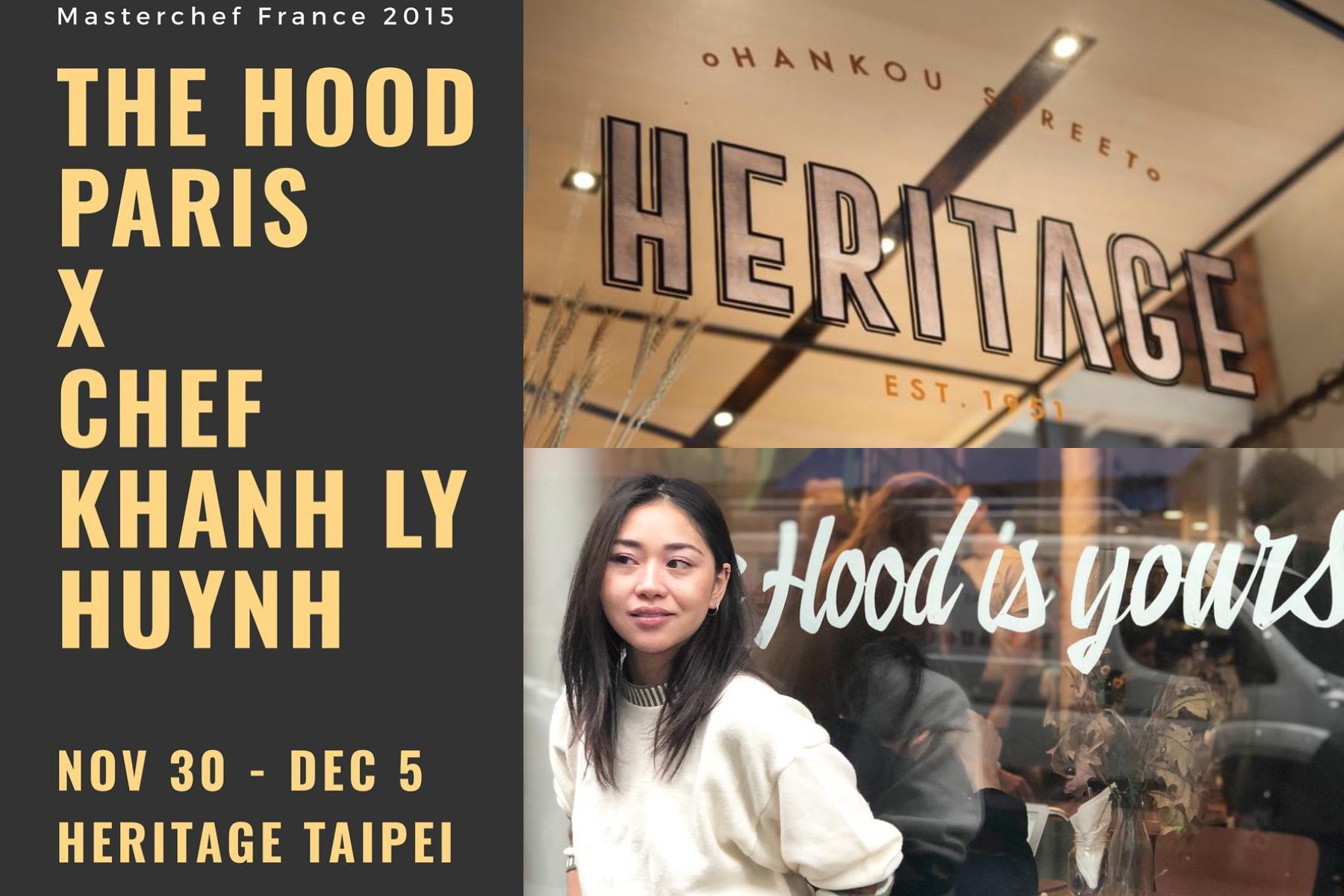 The Hood Paris x Heritage Bakery & Café：Supper Club 全球巡迴第三站在台北