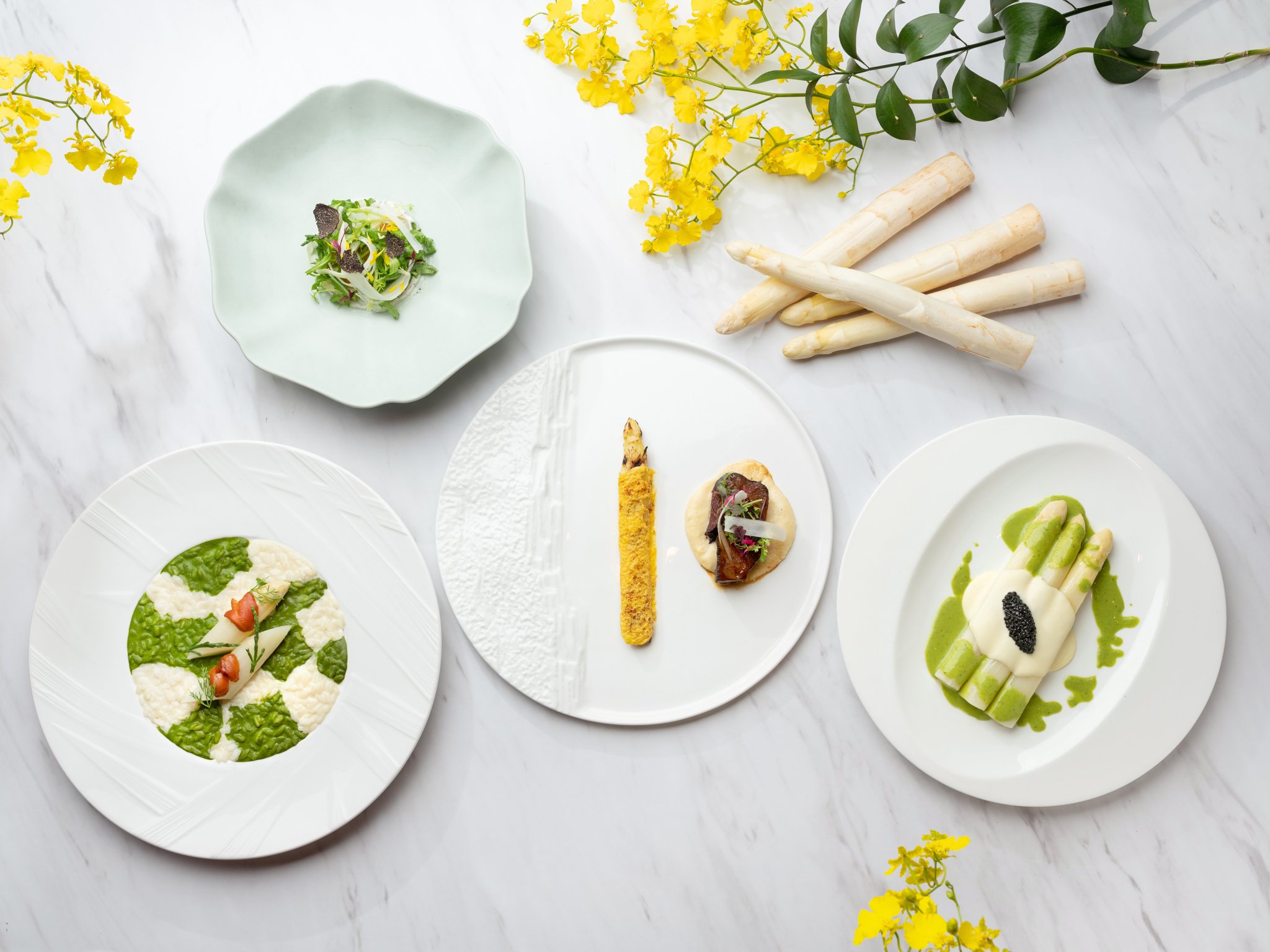 台北文華東方酒店米其林推薦餐廳 Bencotto 推出「餐桌上的白金」白蘆筍饗宴