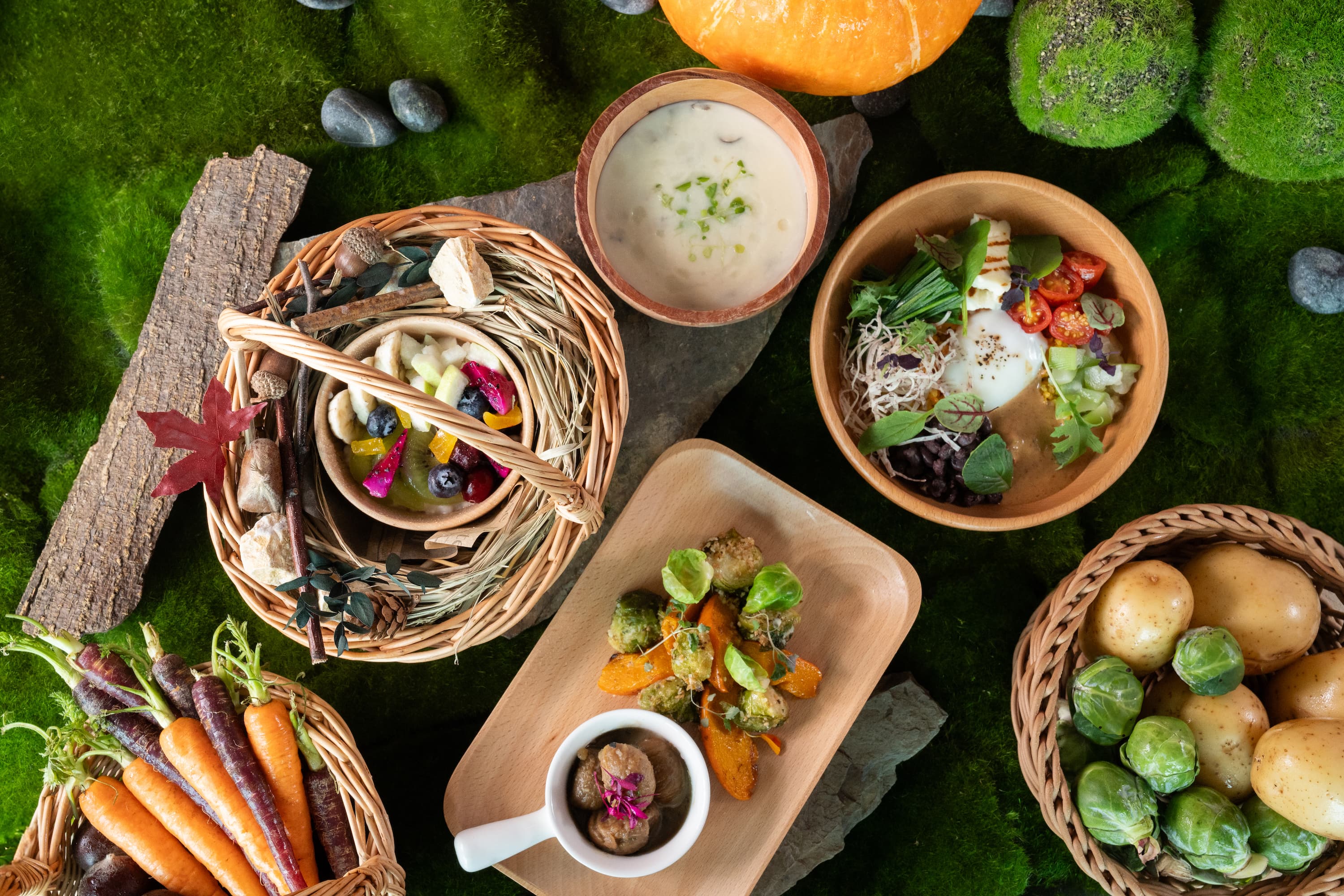 晶華深化永續餐飲 攜手米其林綠星餐廳小小樹食打造秋日蔬食餐檯